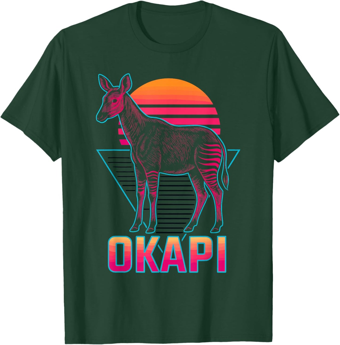 Okapi Retro T-Shirt - T-Shirt | Forest