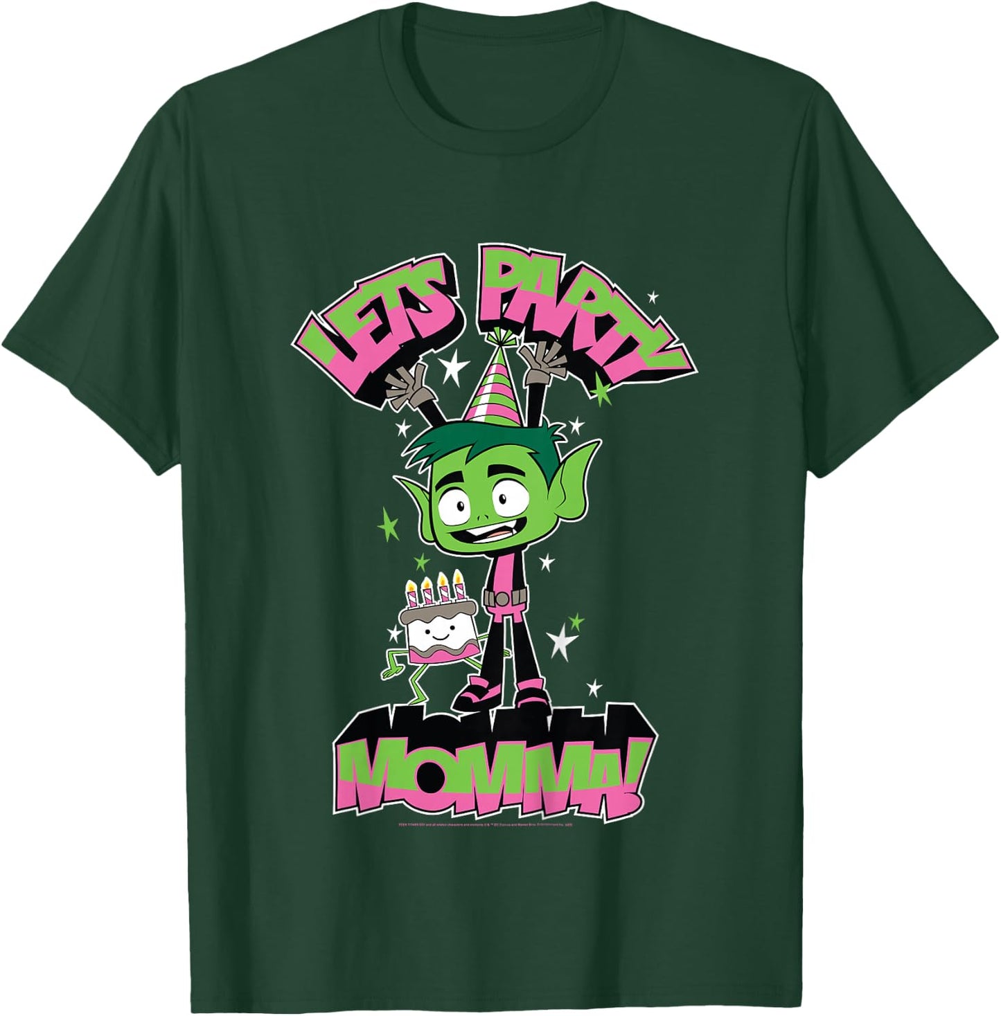 Kids DC Comics Teen Titans Go! Beast Boy Let's Party Momma T-Shirt - T-Shirt | Forest