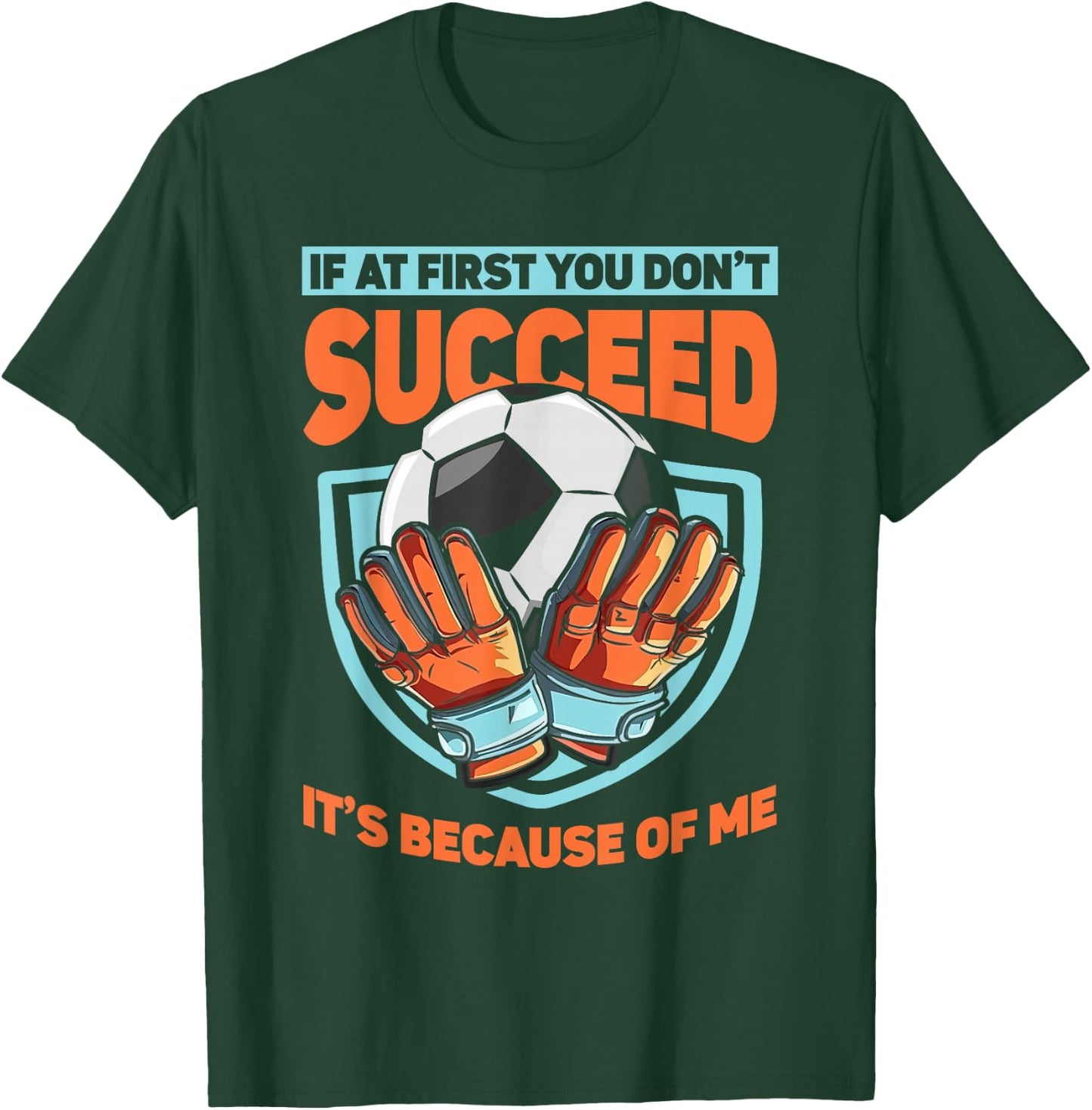 Kids Goalkeeper Goal Soccer Goalie Defender Goaltender T-Shirt - T-Shirt | Forest