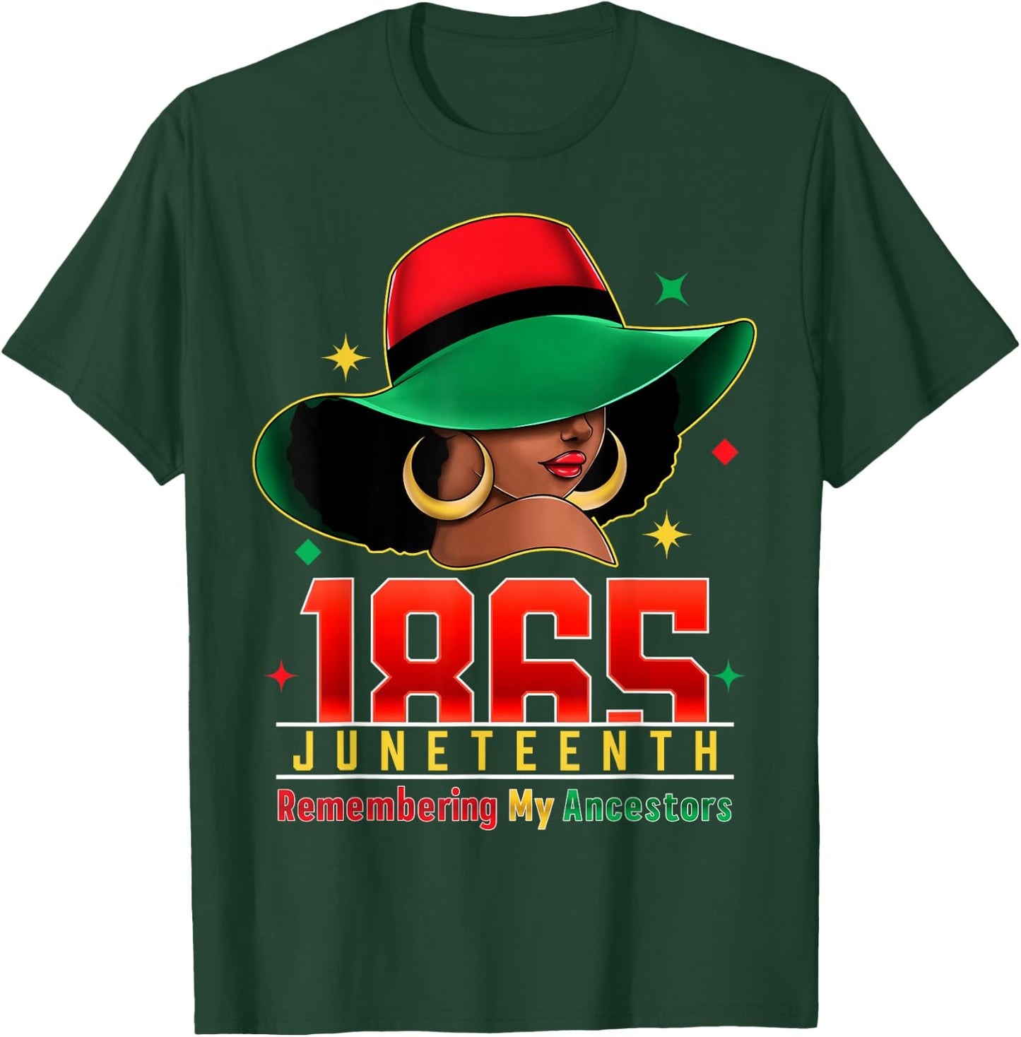 Black Women Juneteenth Remembering My Ancestors T-Shirt - T-Shirt | Forest