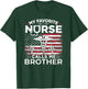 My Favorite Nurse Calls Me Brother USA Flag Brother Gift T-Shirt - T-Shirt | Forest