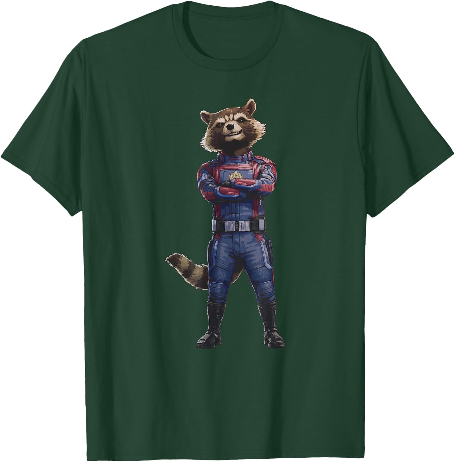 Marvel Guardians of The Galaxy Vol. 3 Rocket Hero Pose T-Shirt - T-Shirt | Forest