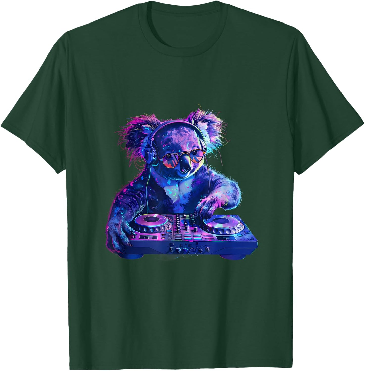 Koala DJ House Techno Dance Music Turntable DJ Koala Bear T-Shirt - T-Shirt | Forest