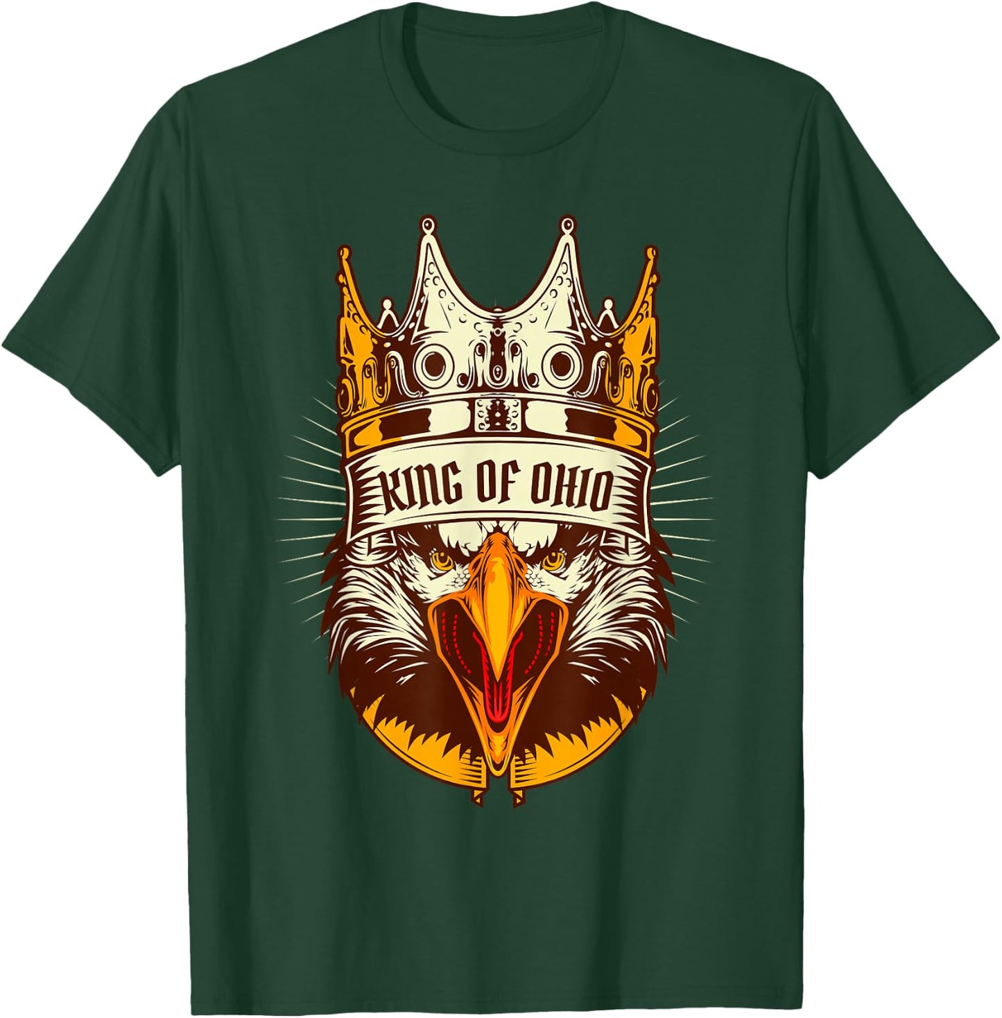 King Of Ohio Ironic Meme Brainrot Trendy Rizz Quote T-Shirt - T-Shirt | Forest