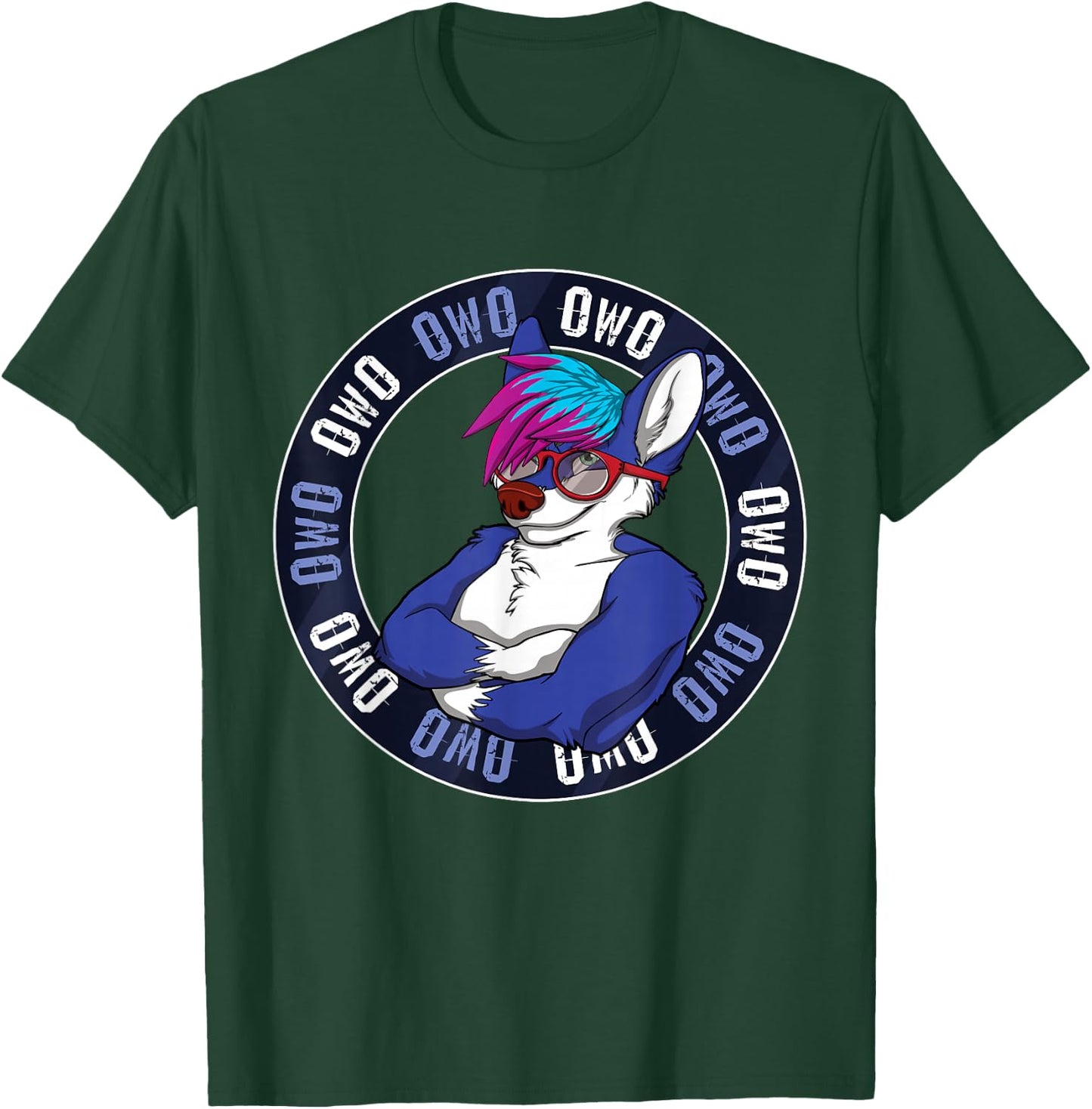 Furry OwO Furry Ear Furry Person Fox Cosplay T-Shirt - T-Shirt | Forest