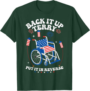 Back Up Terry 4th Of July Put It In Reverse Terry Firework T-Shirt - T-Shirt | Forest