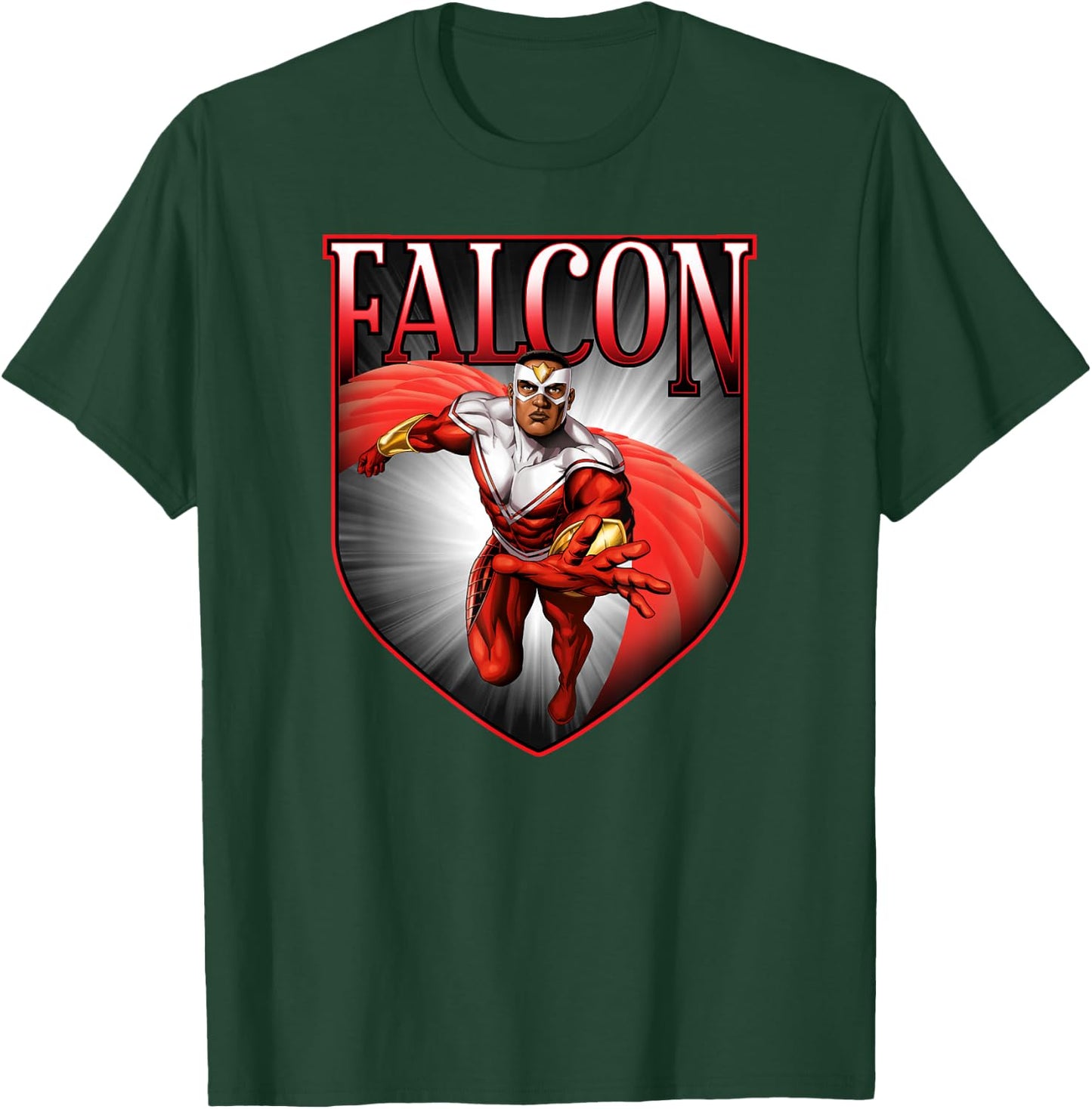 Marvel Avengers Falcon Graphic Comic Color Badge T-Shirt - T-Shirt | Forest
