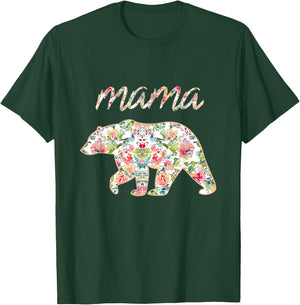 Mama Bear Shirt Floral, Mama Bear Watercolor Roses T-Shirt - T-Shirt | Forest