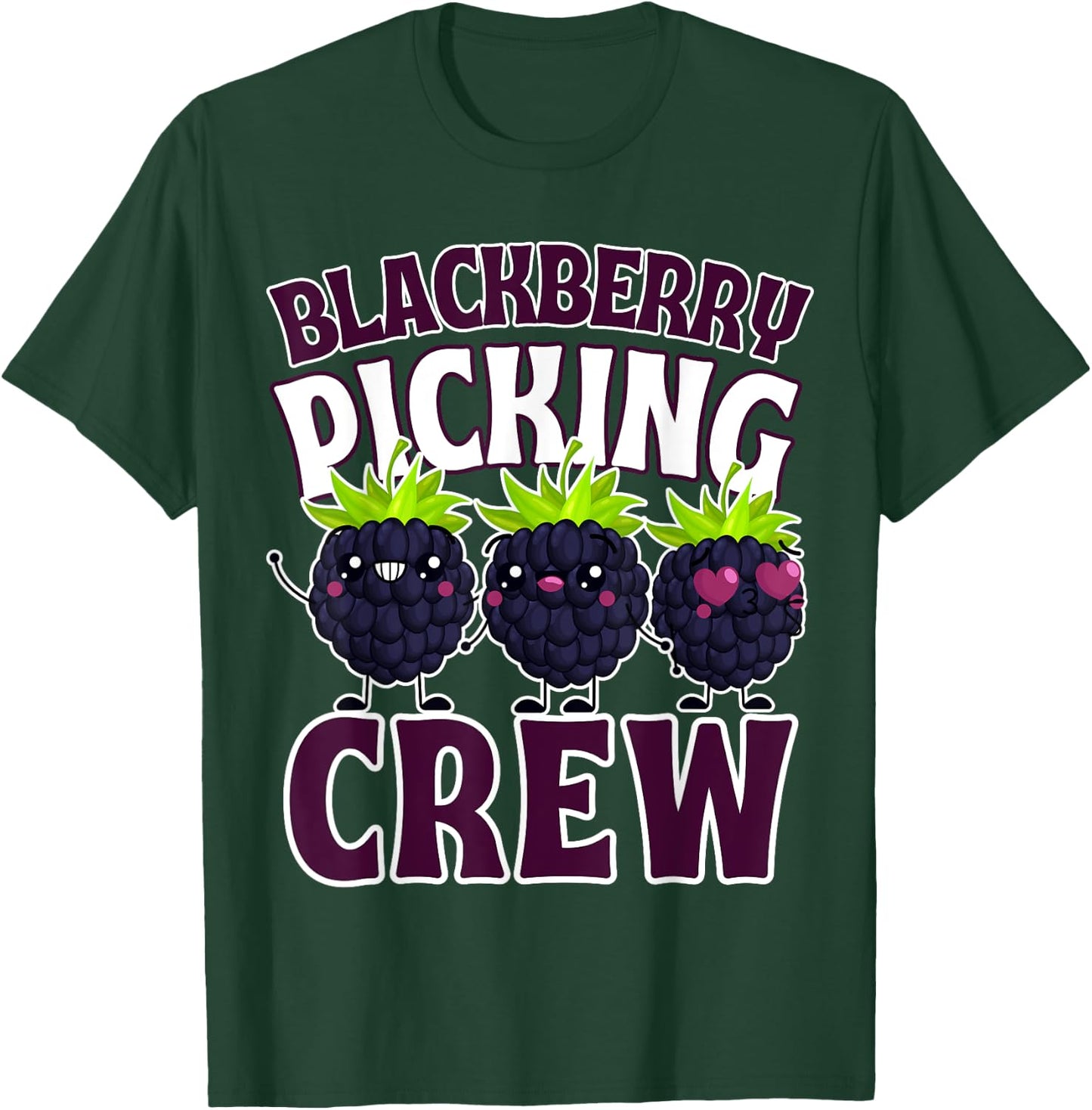 Funny Blackberry Fruit Farm Harvesting Picking Crew Squad T-Shirt - T-Shirt | Forest