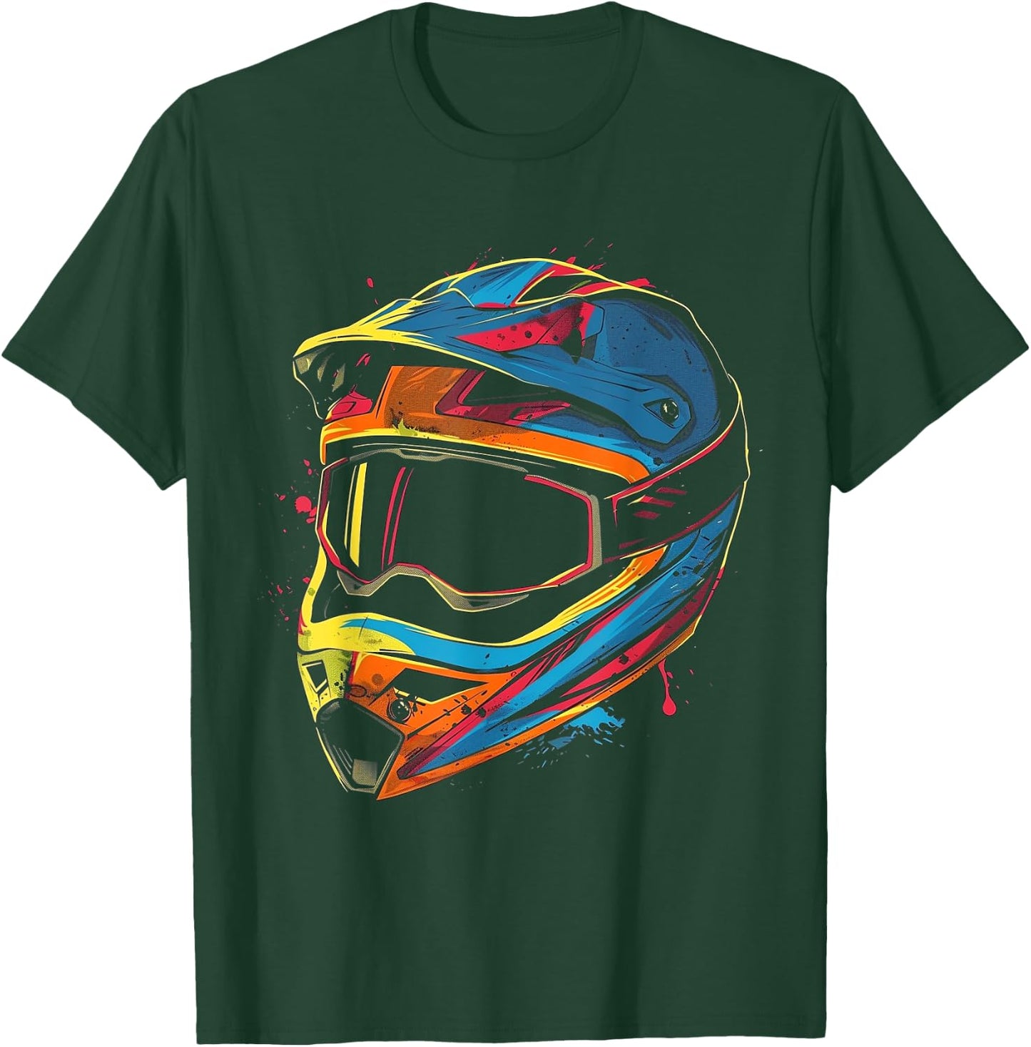 Cartoon mountain bike helmet T-Shirt - T-Shirt | Forest