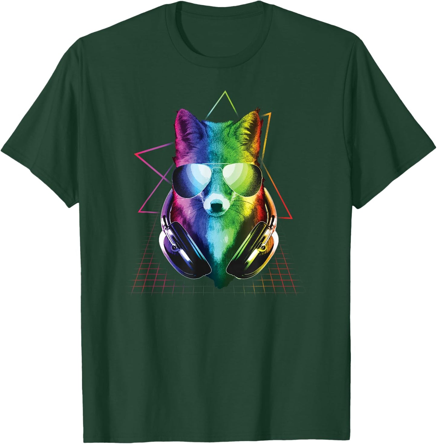 Fox Shirt, DJ Music Rave Shirt, Fox Art T-Shirt - T-Shirt | Forest