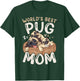 World's Best Pug Mom Sleeping Dog with 2 Puppies Mothers Day T-Shirt - T-Shirt | Forest