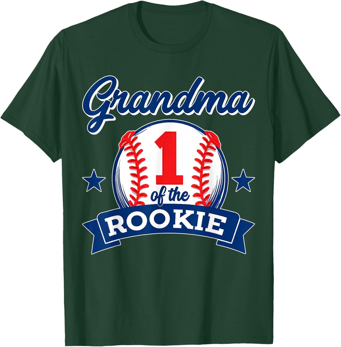 Grandma of Rookie 1st Birthday Baseball Theme Matching Party T-Shirt - T-Shirt | Forest