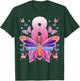 Kids 8 Years Old Cute Butterfly 8th Birthday Celebration T-Shirt - T-Shirt | Forest