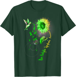 Non-Hodgkin Lymphoma Sunflower Hummingbird T-Shirt - T-Shirt | Forest