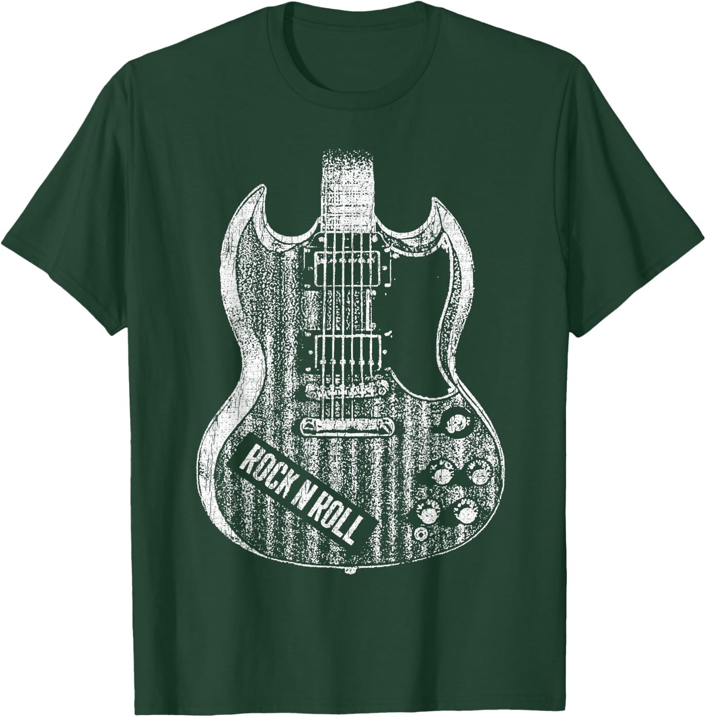 Rock and Roll Guitar Vintage ROCK Music T-Shirt - T-Shirt | Forest