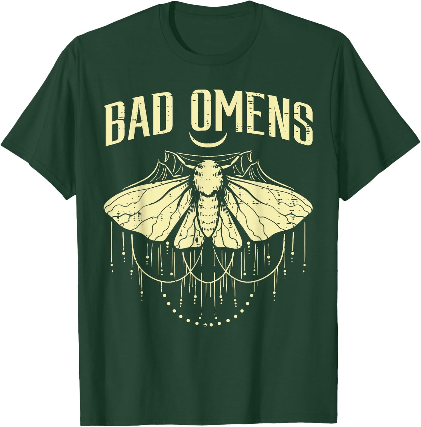 Moth Bad Omens Funny Myth Superstitions Women Men Kids Youth T-Shirt - T-Shirt | Forest