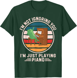 Retro Frog I'm Not Ignoring You I'm Just Playing Piano T-Shirt - T-Shirt | Forest