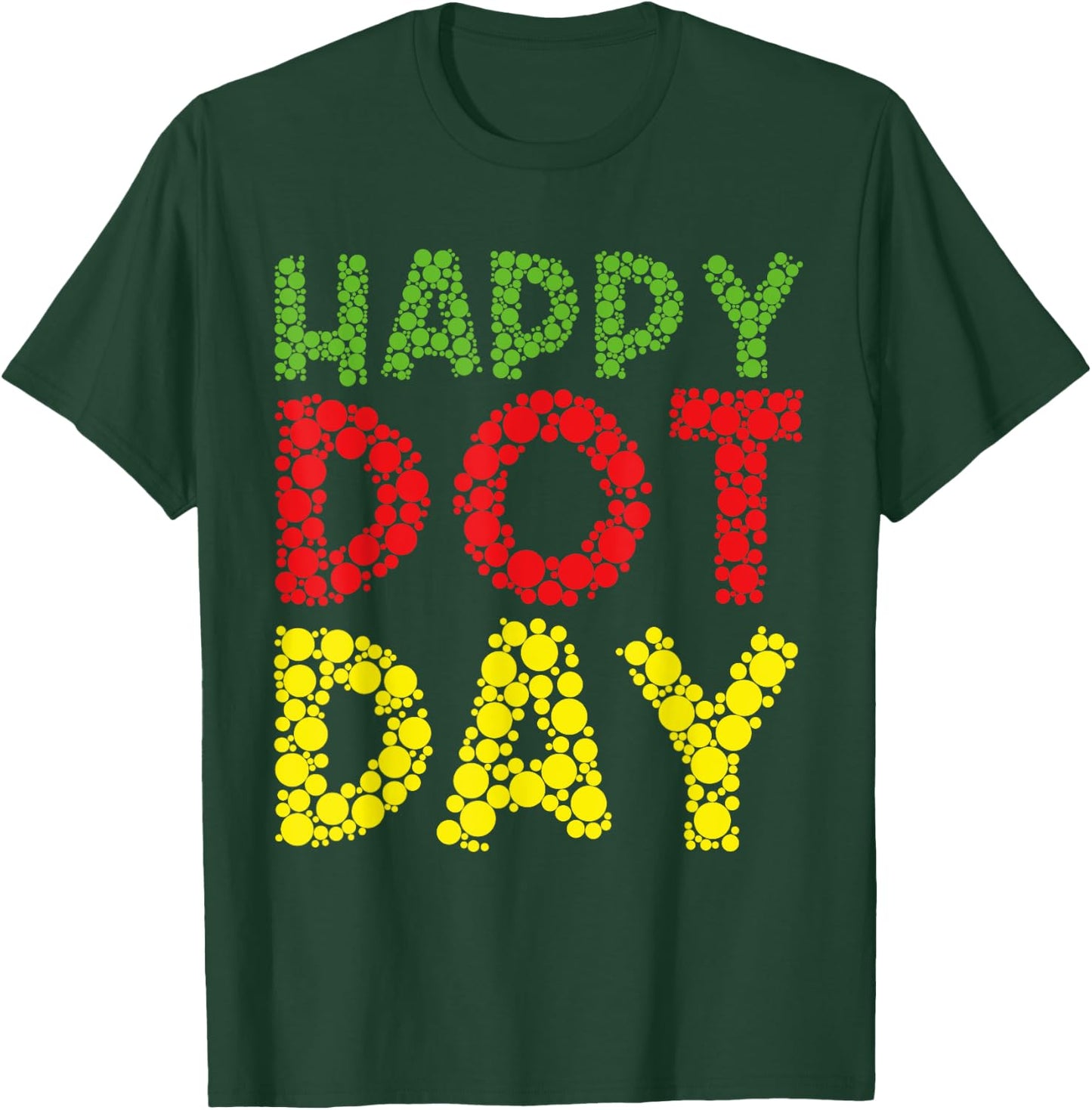 Basketball Dots Happy Dot Day For Kids Man Woman T-Shirt - T-Shirt | Forest