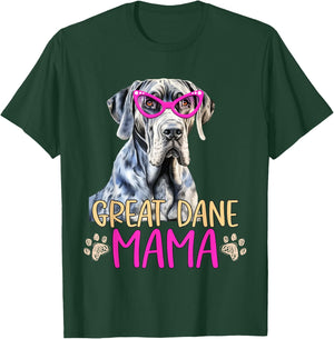 Great Dane Dog Breed Mama Cute Puppy Mother T-Shirt - T-Shirt | Forest