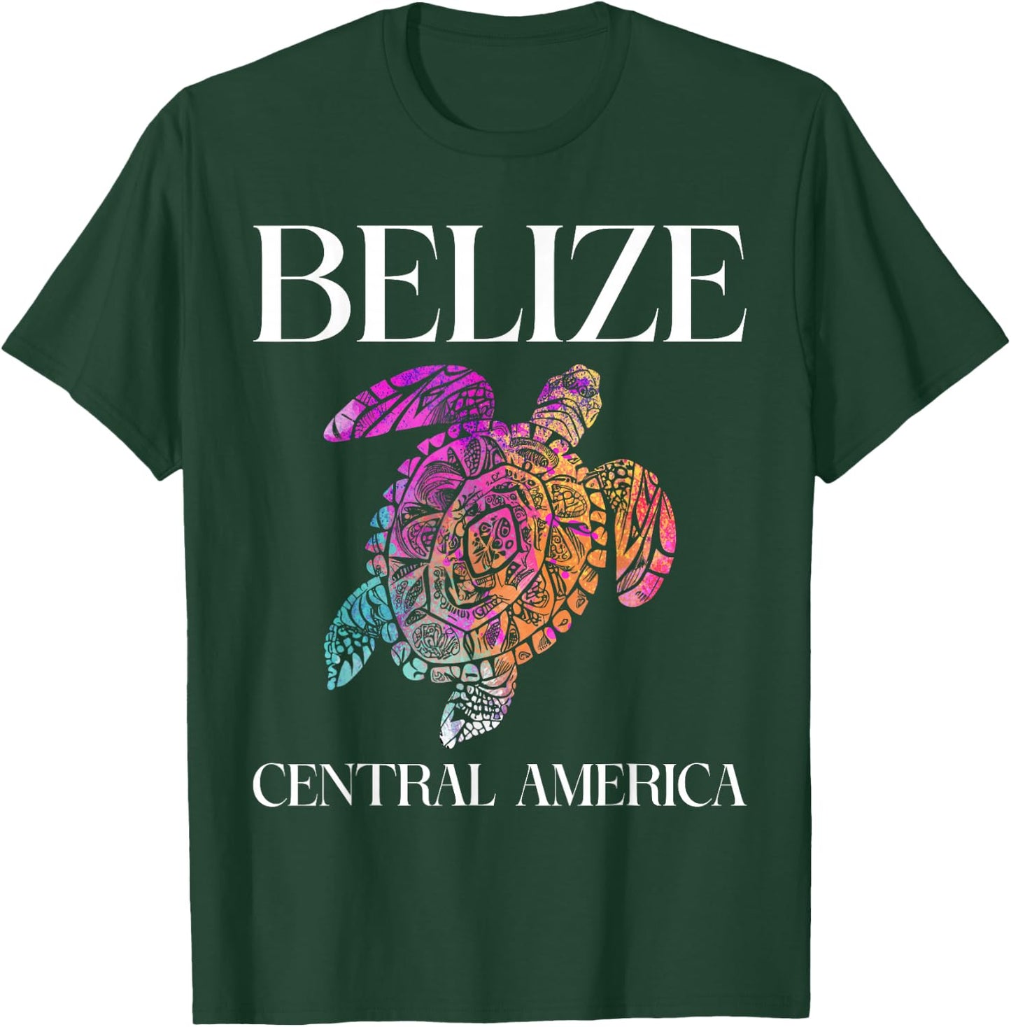Belize Sea Turtle Central America Vacation Souvenir T-Shirt - T-Shirt | Forest