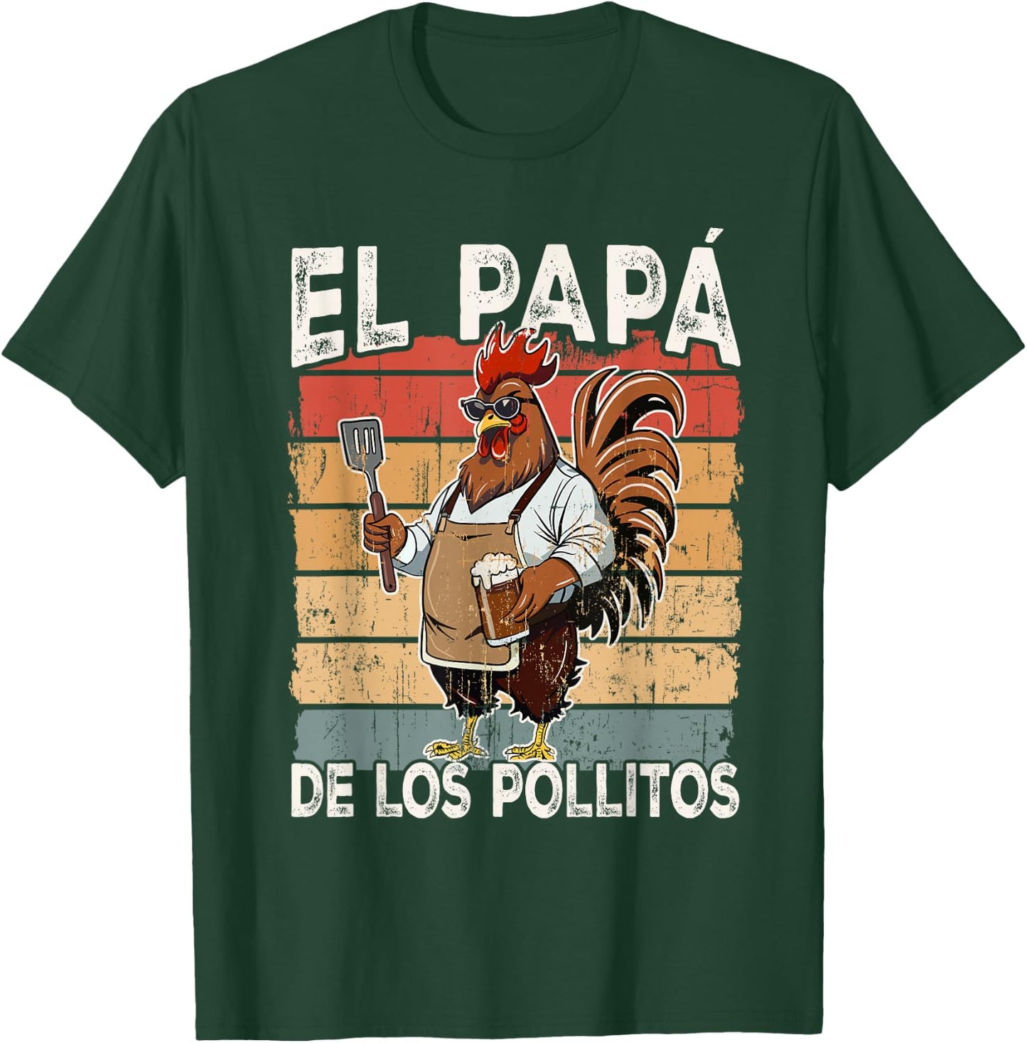 El Papa de lo pollitos funny Spanish Dia del Padre T-Shirt - T-Shirt | Forest