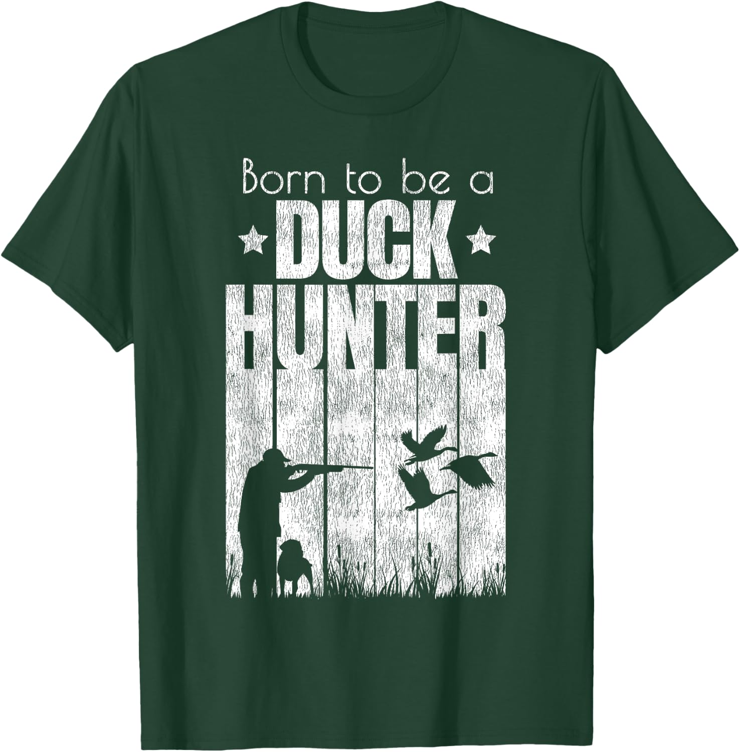Duck Hunting Hunter Vintage Born To Be A Duck Hunter T-Shirt - T-Shirt | Forest