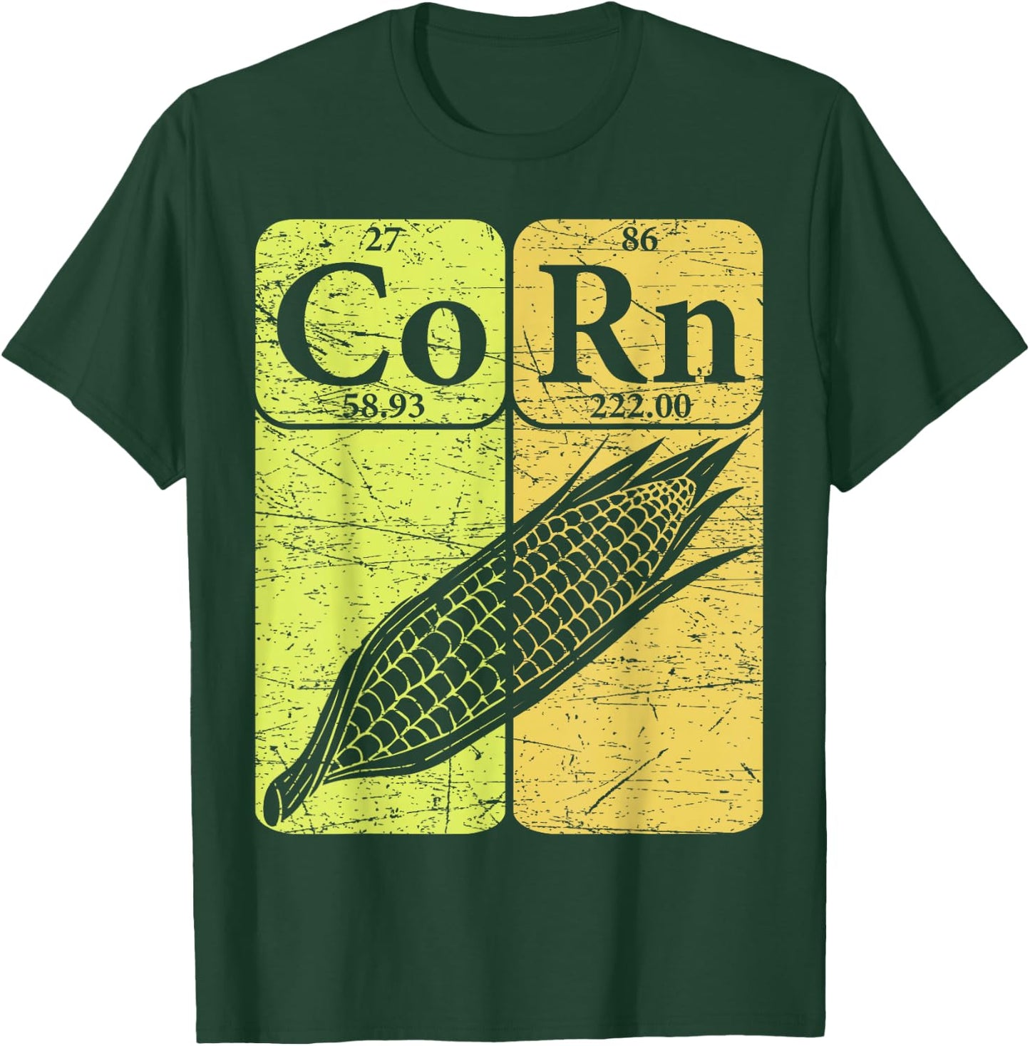 Corn Periodic Table Elements Corn Lover Retro Sweet Corn T-Shirt - T-Shirt | Forest