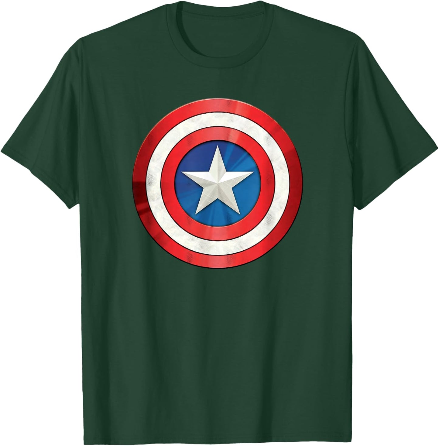 Marvel Comics Retro Classic Captain America Shield Costume T-Shirt - T-Shirt | Forest