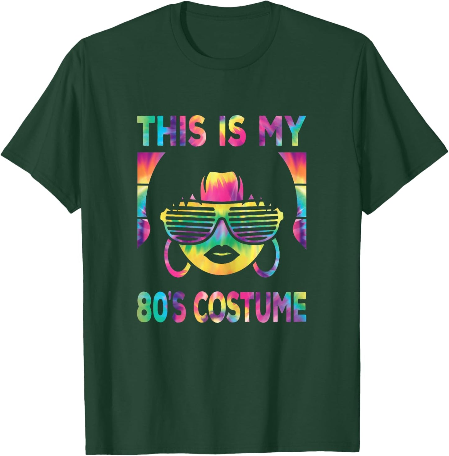 This is My 80s Costume 1980s 80s Outfit Women Disco Party T-Shirt - T-Shirt | Forest