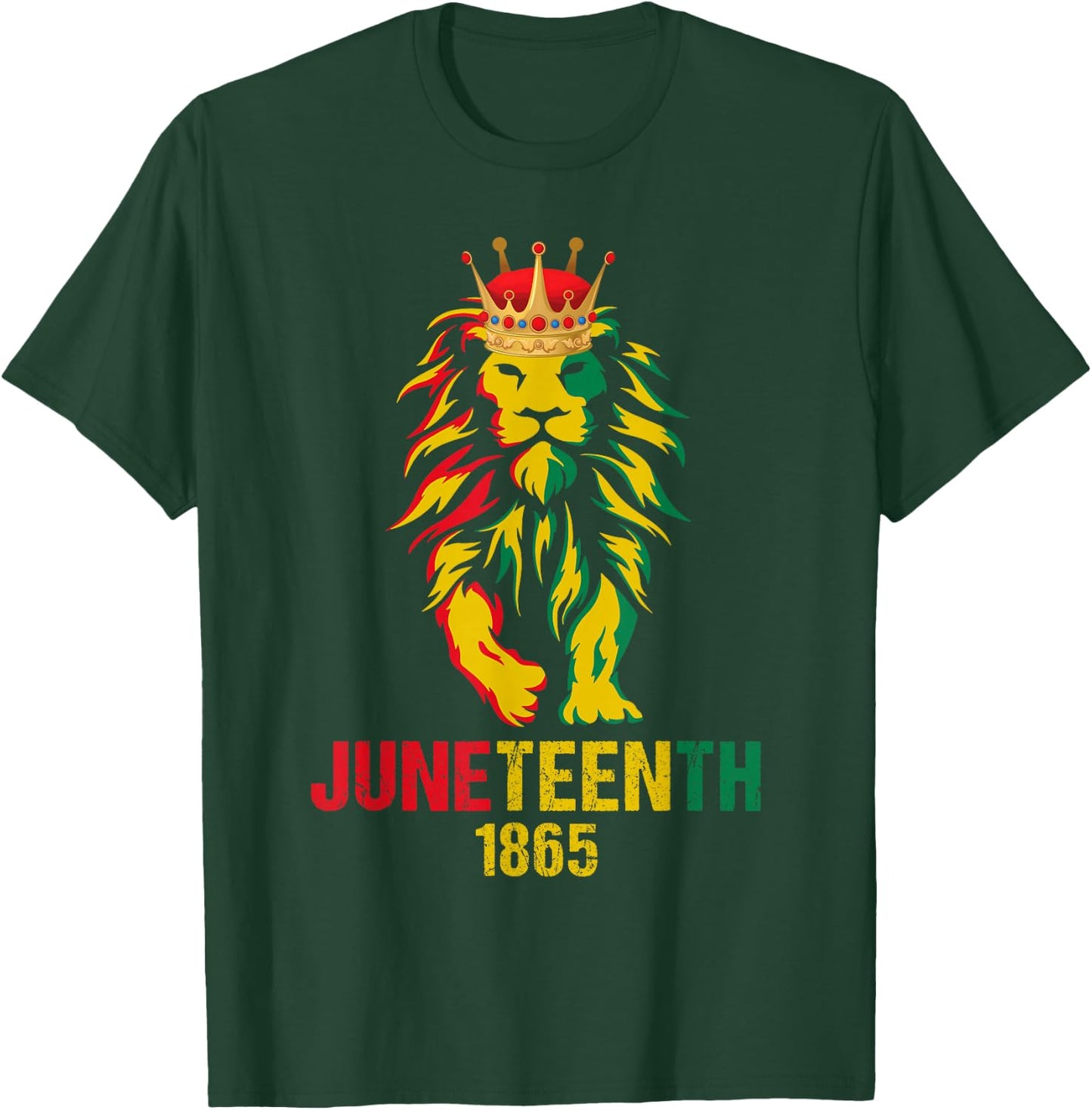Juneteenth African American Black Lion 1865 King Women T-Shirt - T-Shirt | Forest