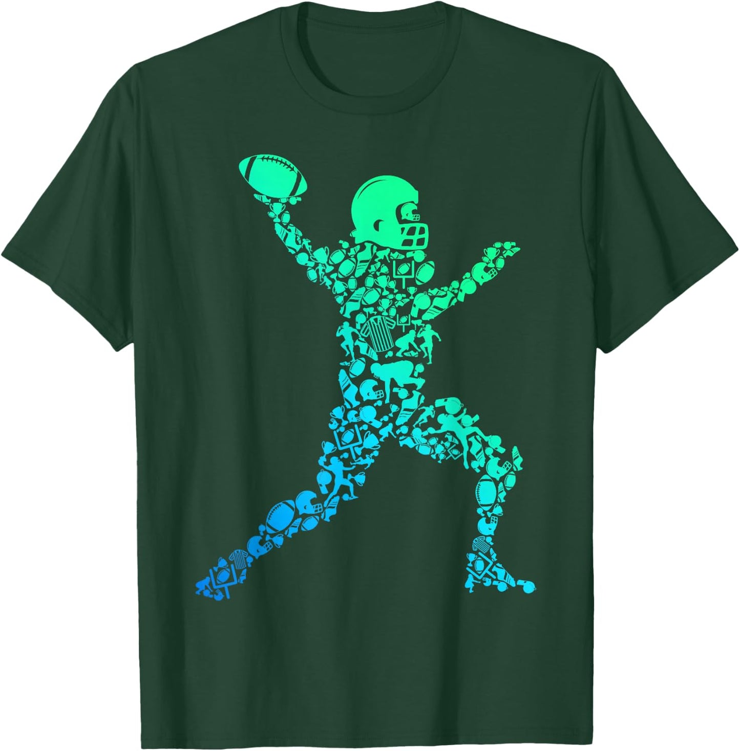 Football American Football Boys Kids Men T-Shirt - T-Shirt | Forest