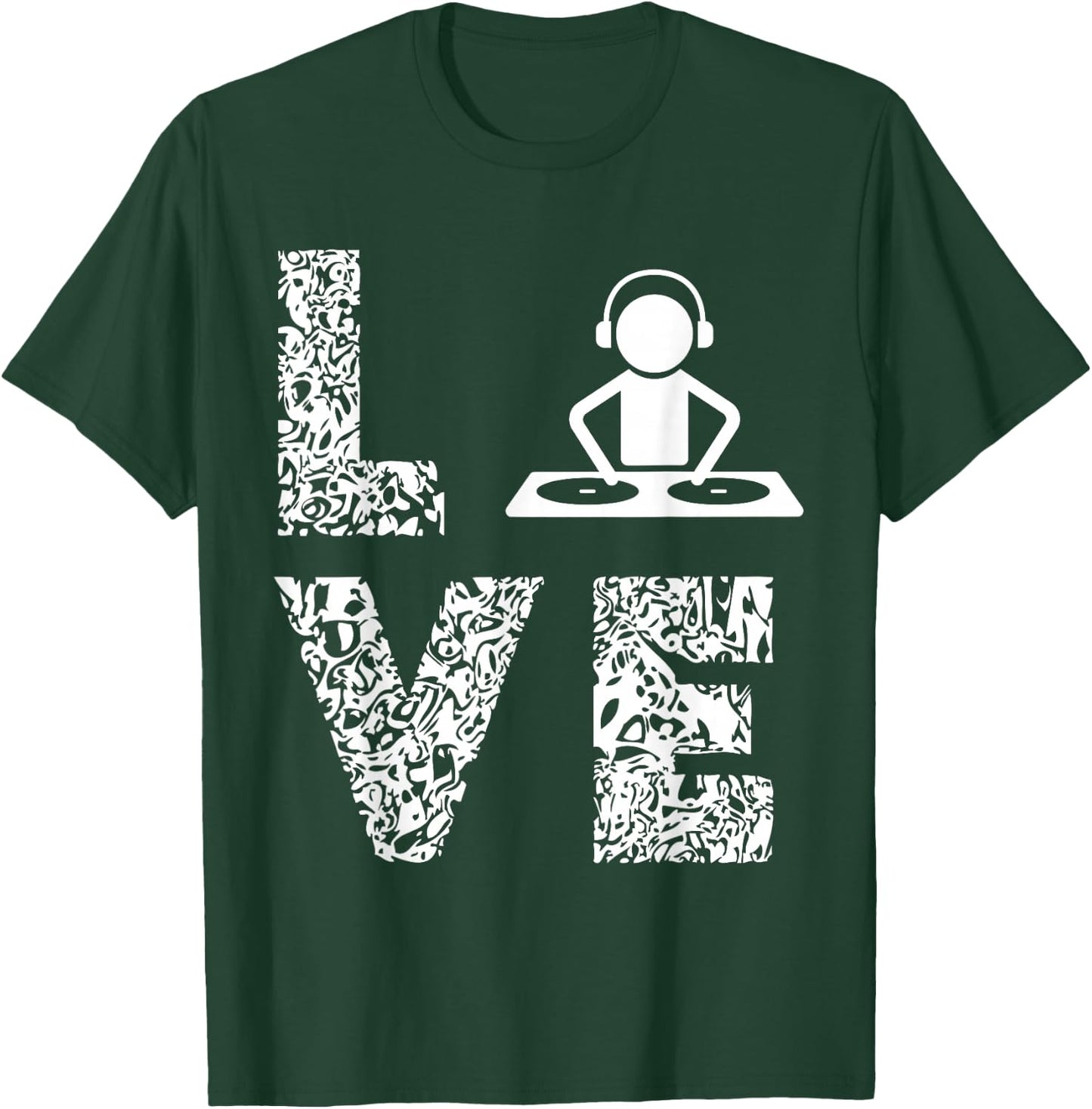 DJ Turntable Love Disc Jockey DJ Music Producer T-Shirt - T-Shirt | Forest