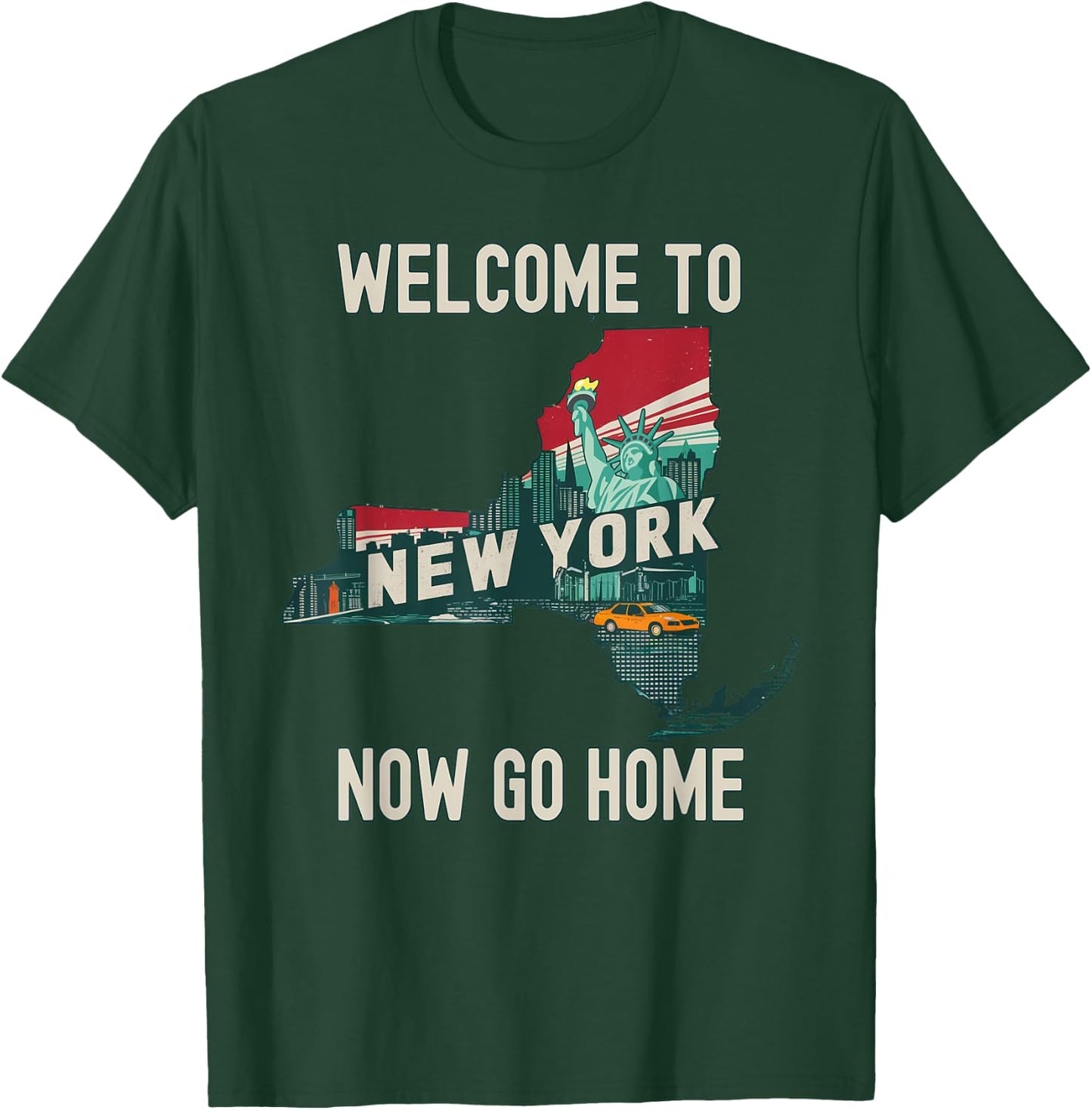 Funny Welcome To New York Retro Design, Funny New York T-Shirt - T-Shirt | Forest