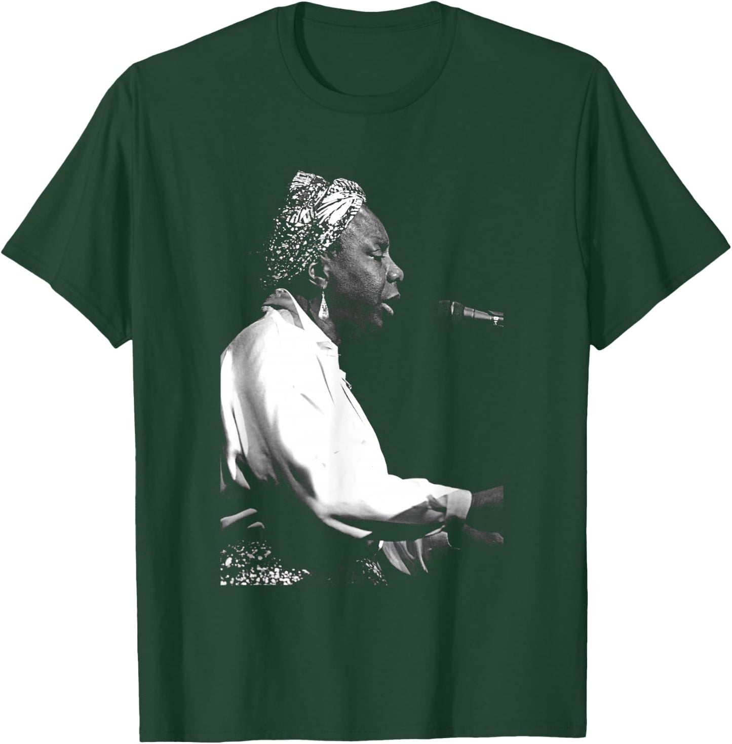 Nina Simone At The Piano Royal Albert Hall By Stephen Wright T-Shirt - T-Shirt | Forest