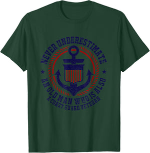 Coast Guard Veteran Shirt Funny Auxiliary Retirement Gift T-Shirt - T-Shirt | Forest