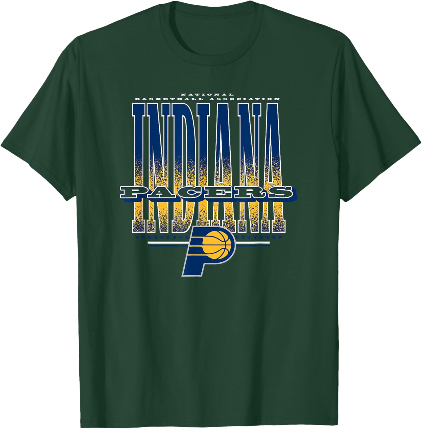 Indiana Pacers NBA Grey Stretchable Polyester , -Adults, Small T-Shirt - T-Shirt | Forest