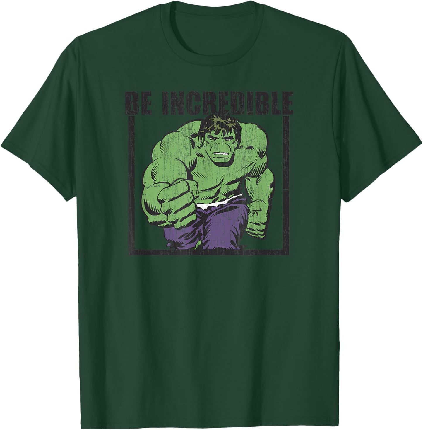 Marvel Comics Retro Classic Vintage Hulk Be Incredible T-Shirt - T-Shirt | Forest