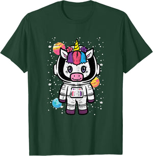 Astronaut Unicorn Cute Space Galaxy Toddler Girls Kids Women T-Shirt - T-Shirt | Forest