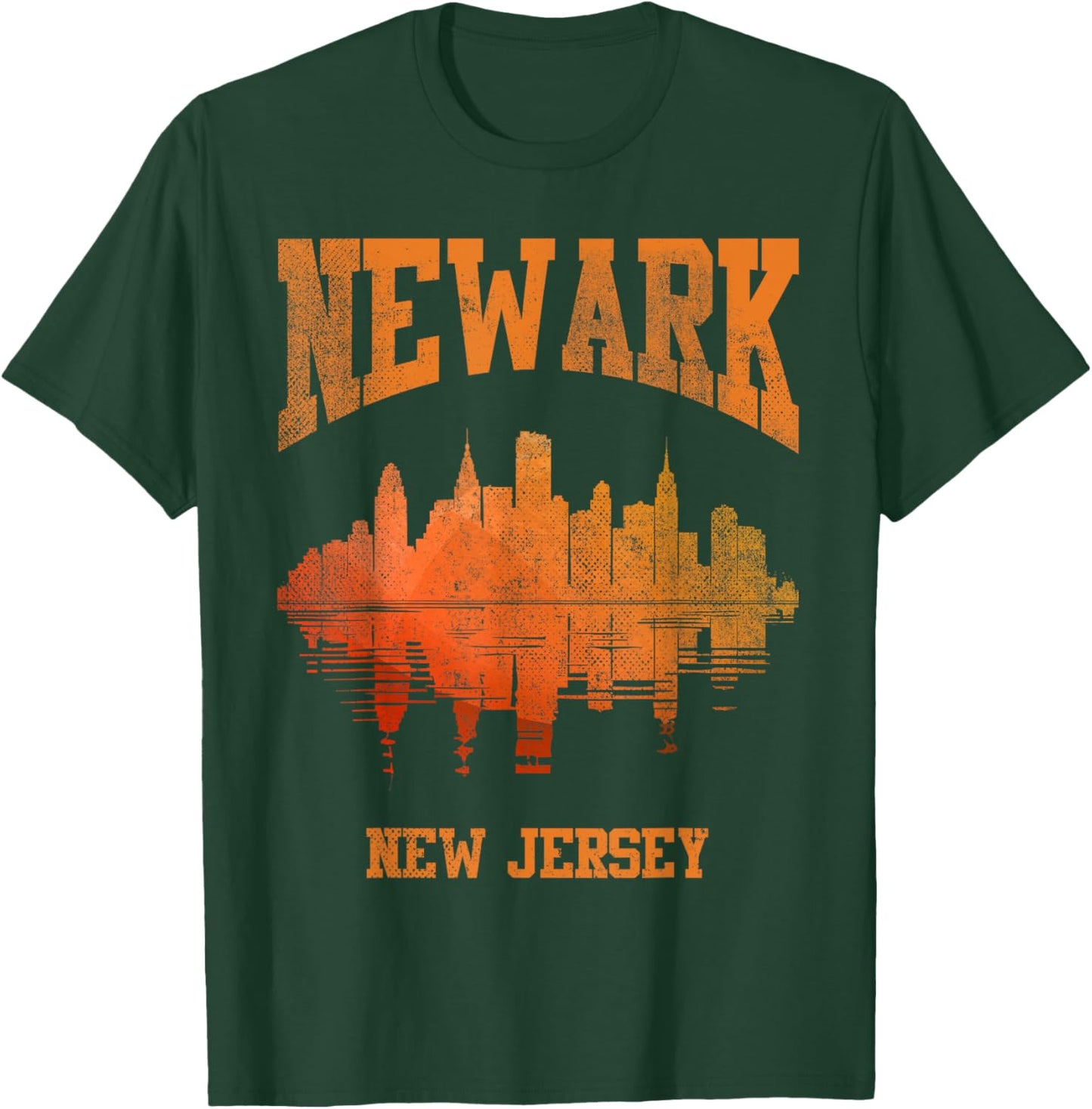 Newark New Jersey NJ | Skyline T-Shirt - T-Shirt | Forest