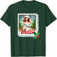 Vintage Christmas Stamp Holiday Pin Up Girl Design T-Shirt - T-Shirt | Forest
