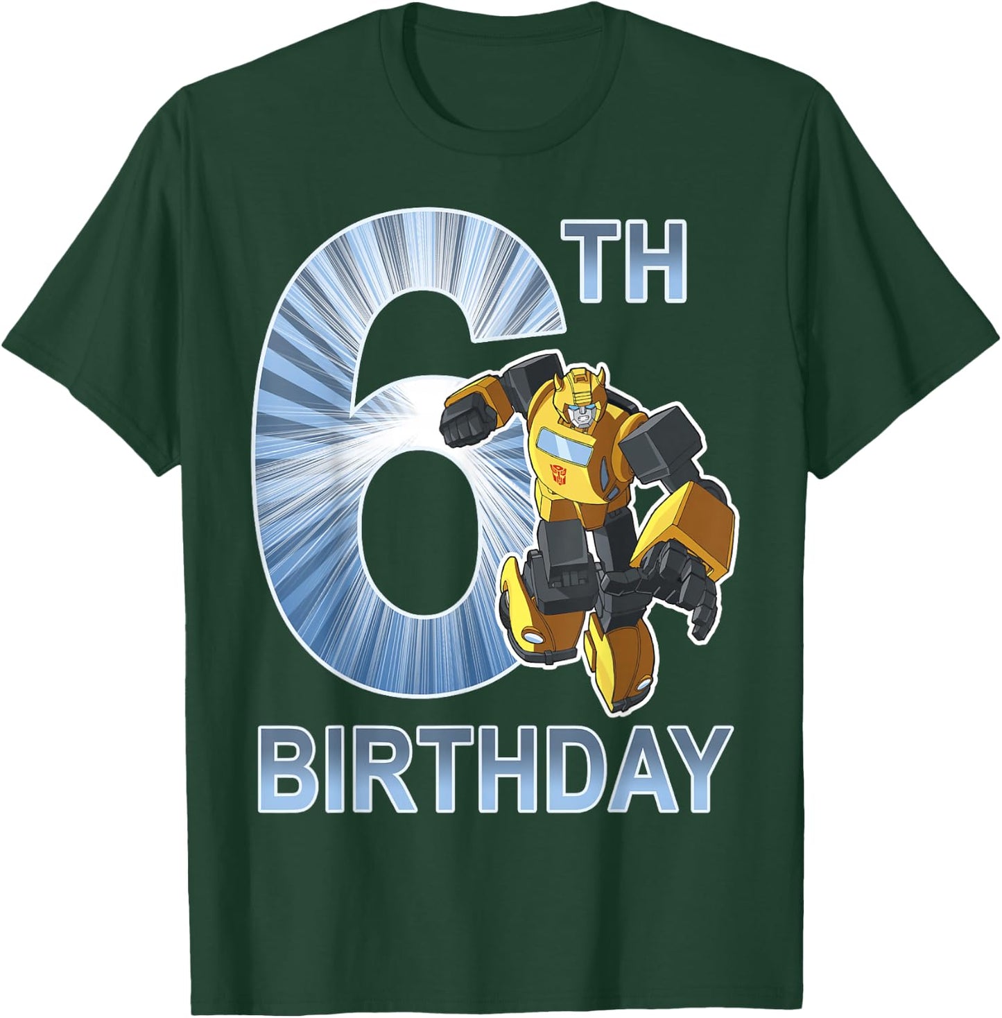 Transformers Bumblebee 6th Birthday Vintage T-Shirt - T-Shirt | Forest