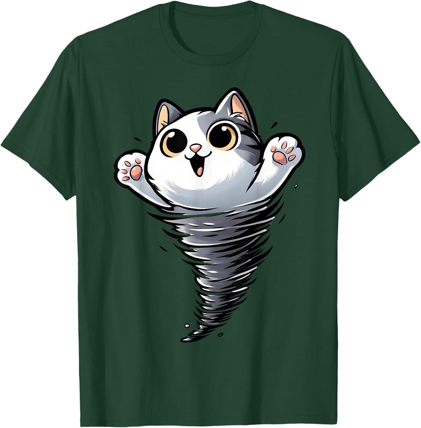 Funny Cat Tornado Storm Chasers Meteorologist Animal Lover T-Shirt - T-Shirt | Forest