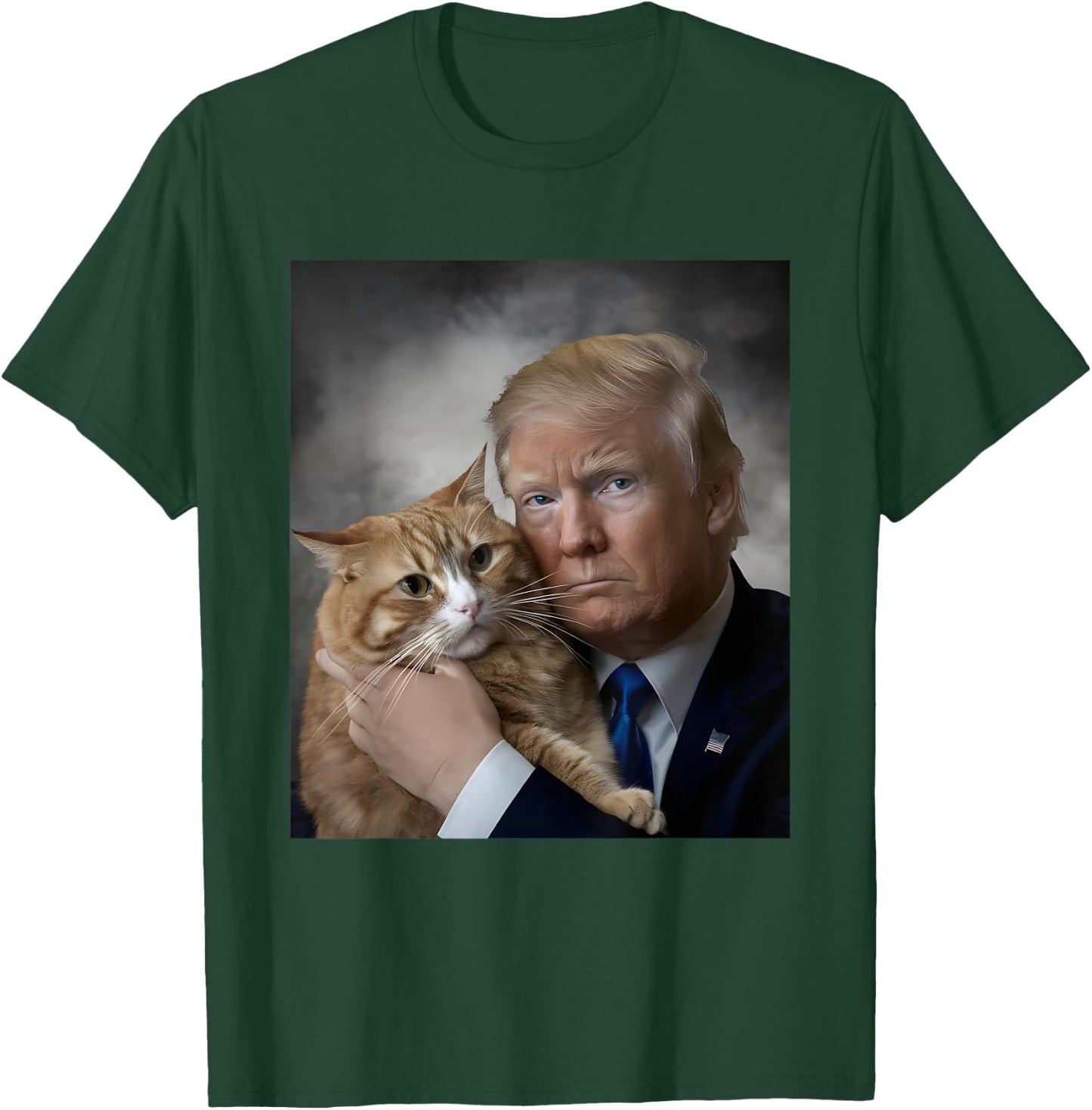 Donald Trump and Cat Funny Trump And Cat, Political 2024 T-Shirt - T-Shirt | Forest