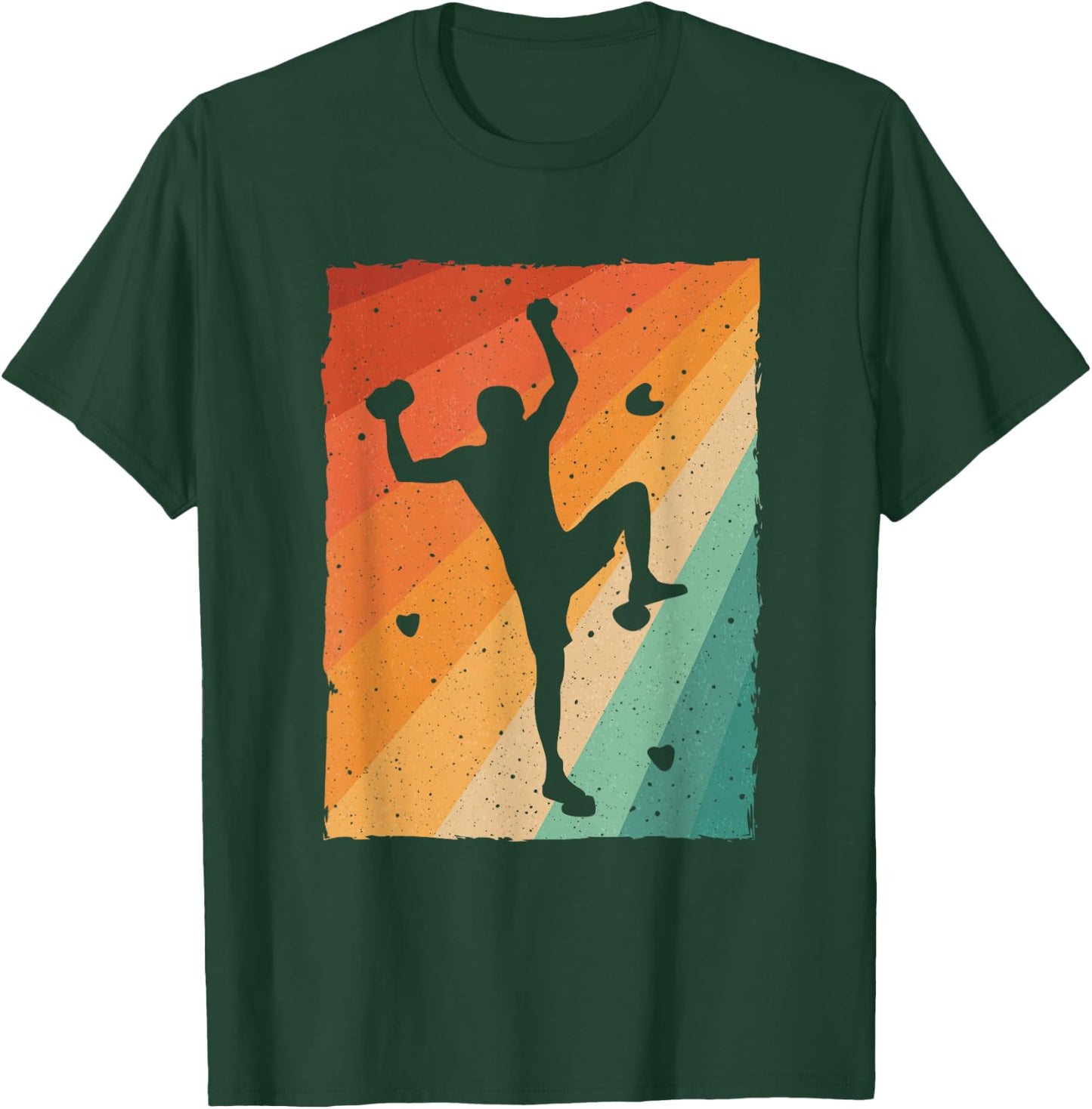 Vintage Bouldering Design Women Kids Rock Climbing T-Shirt - T-Shirt | Forest