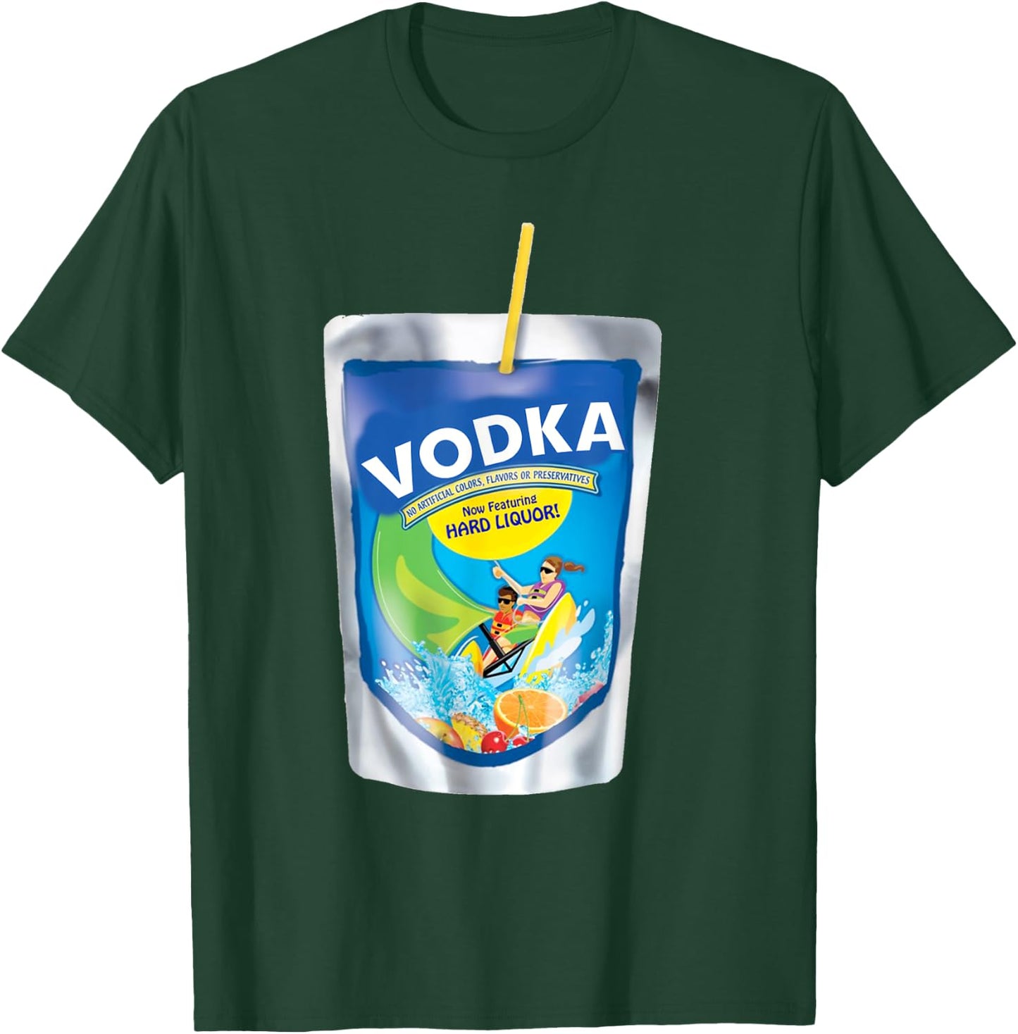 Funny Vodka Adult Juice Box Pack Party T-Shirt - T-Shirt | Forest