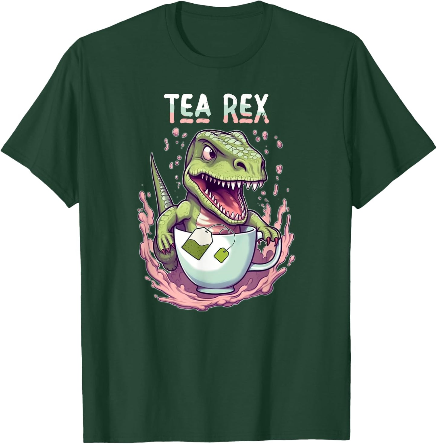 Tea Rex - Dinosaur - Tea Lovers T-Shirt - T-Shirt | Forest