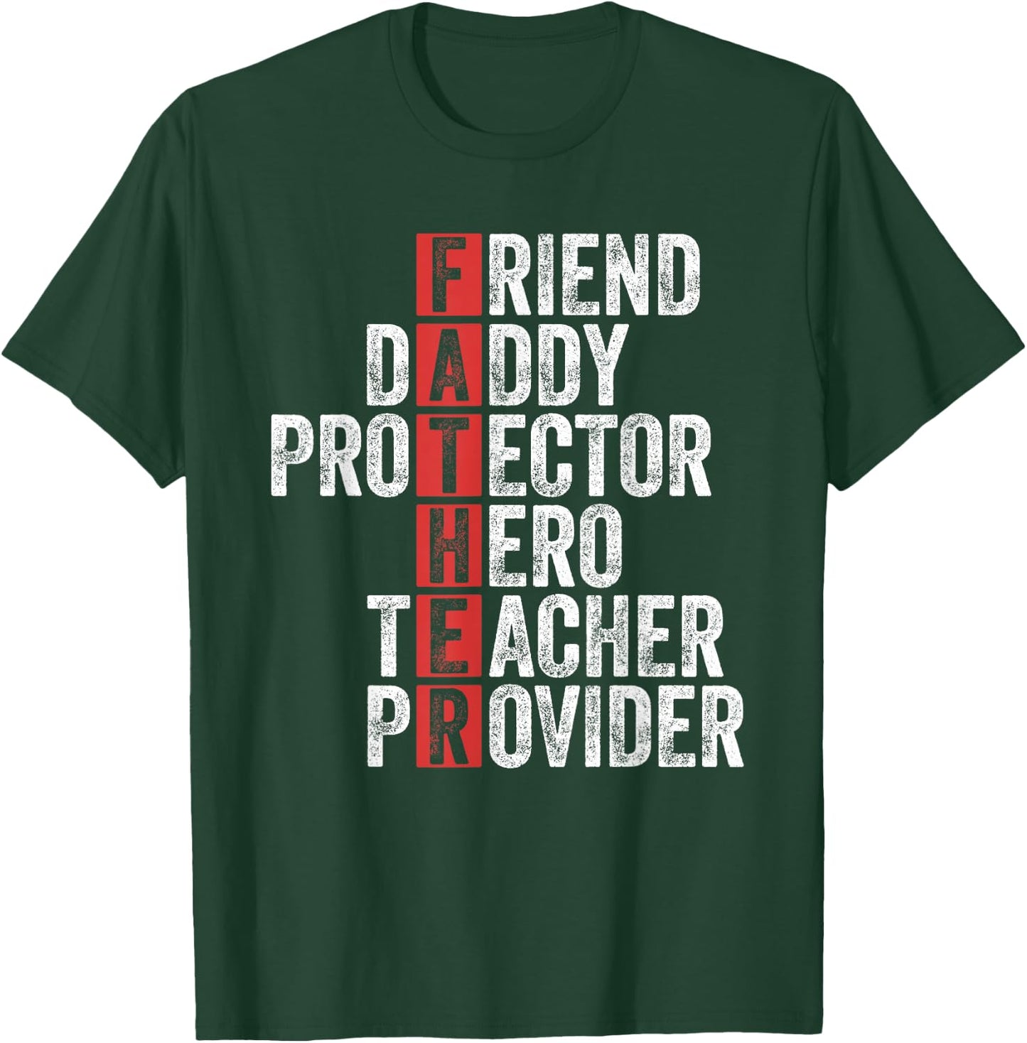 Dad Definition Friend Daddy Protector Hero Teacher Provider Men Women T-Shirt - T-Shirt | Forest