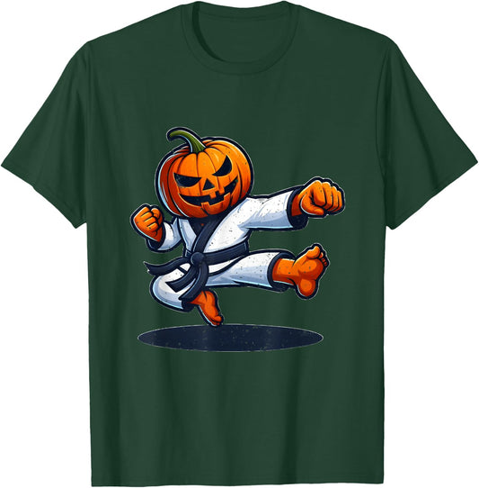 Karate Halloween Pumpkin T-Shirt - T-Shirt | Forest