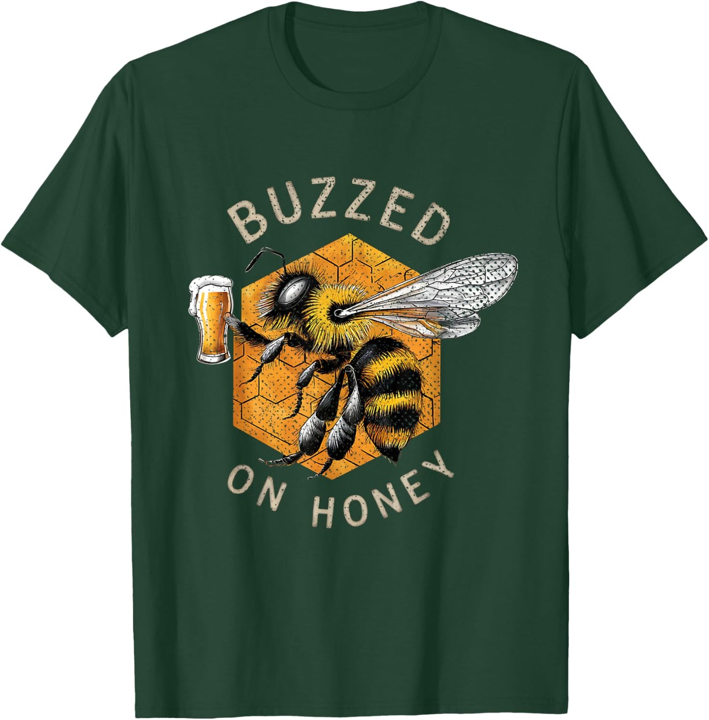 Mead Drinking Beer | Buzzed On Honey Mead T-Shirt - T-Shirt | Forest